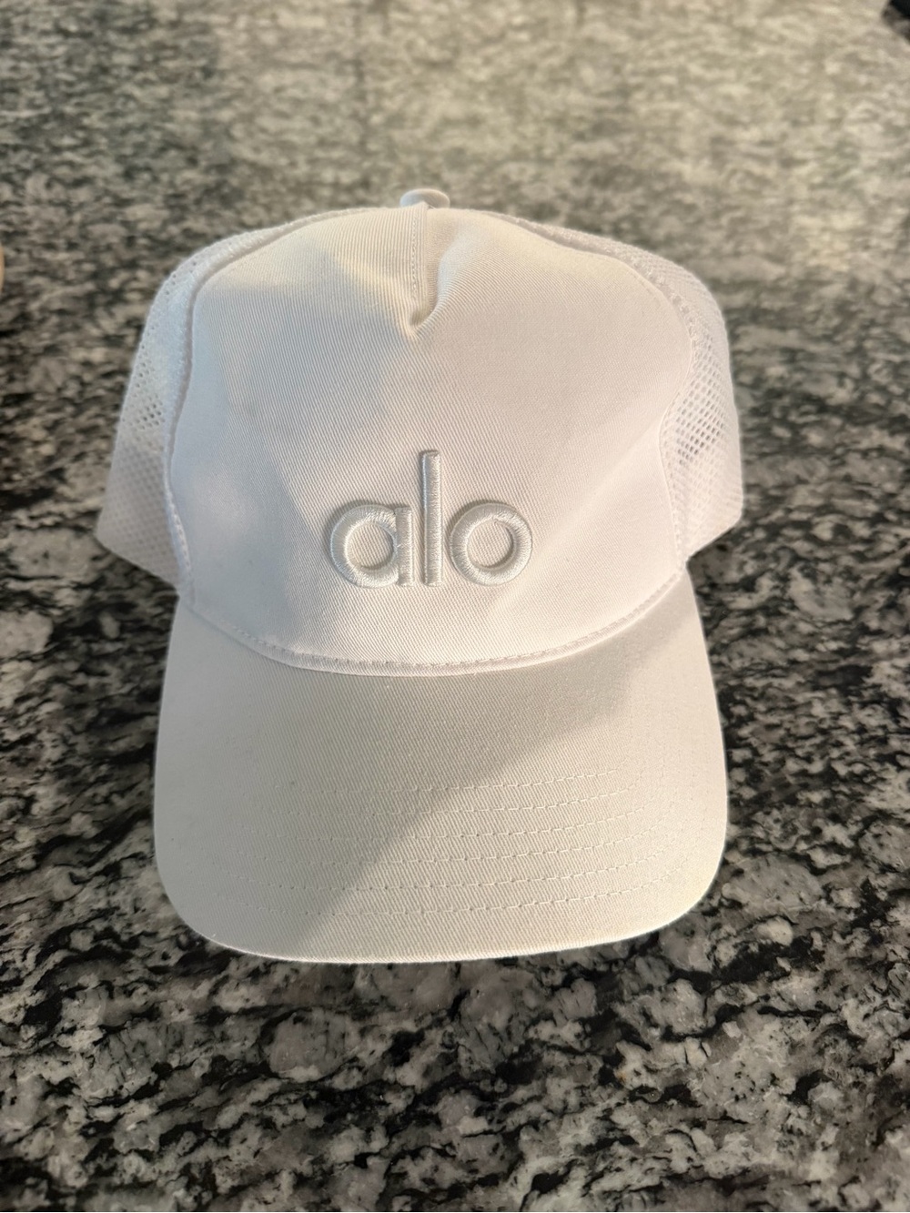 ALO Yoga White Mesh Trucker Hat